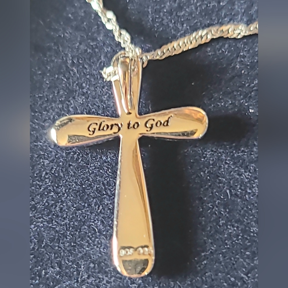The Bradford Exchange sterling silver Glory to God necklace. - Picture 4 of 4